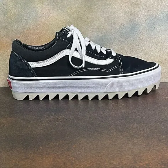 Vans Elevated 1.5" Sawtooth Women's Suede / Canvas Black Sneakers Size 10M - Picture 11 of 16